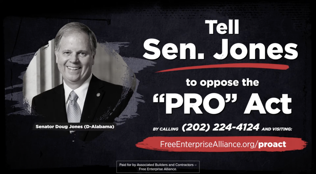 Sen. Jones – Alabama Can’t Afford the PRO Act