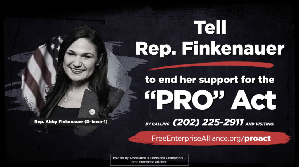 Rep. Finkenauer – Iowa Can’t Afford the PRO Act