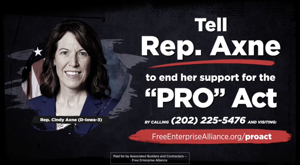 Rep. Axne – Iowa Can’t Afford the PRO Act