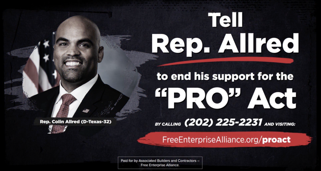 Rep. Allred – Texas Can’t Afford the PRO Act